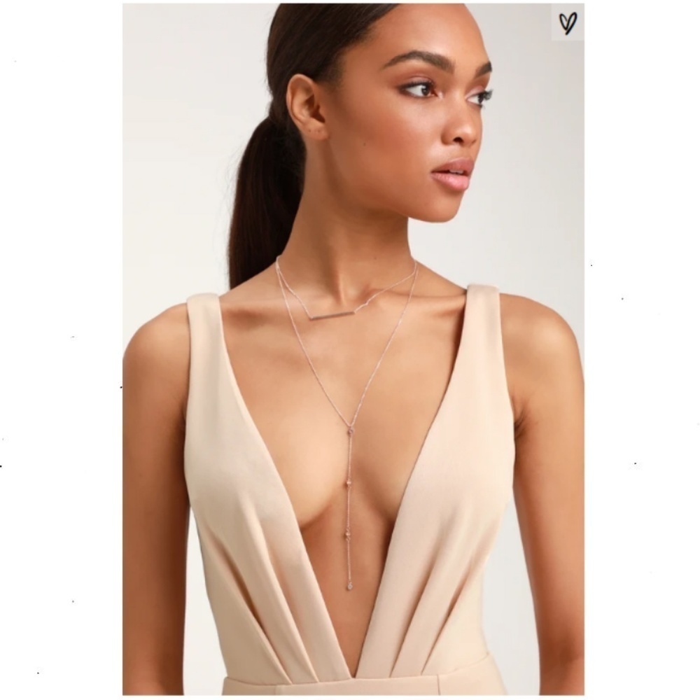NEW Lulu's Mermaid Formal Blush Fitted Maxi Dress - Picture 3 of 8